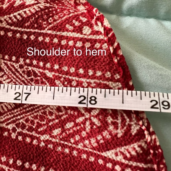 Cato Women’s Red & White Vertical Stripe Collared Tank Top - Picture 9 of 9